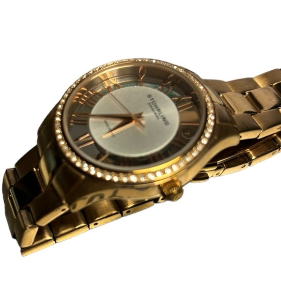 Stuhrling Winchester Swiss Quartz Ladies Watch Rose Gold Diamond Bezel - Picture 10 of 10